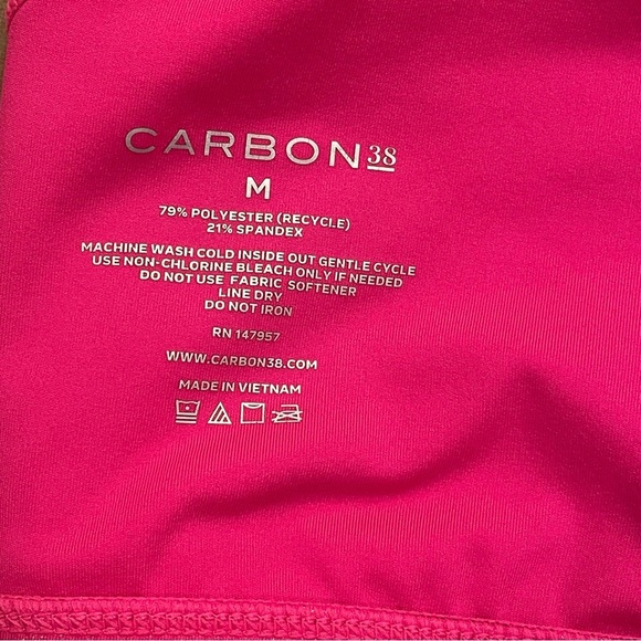 Carbon 38 Galaxy V-Back Sports Bra Pink Oil Slick Size Medium - Picture 5 of 11